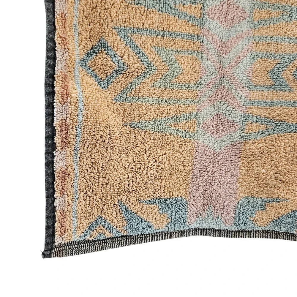 Cotton Aztec Print Wash Cloth‎ Pre Owned Vintage Turquoise Orange Pink No Tag